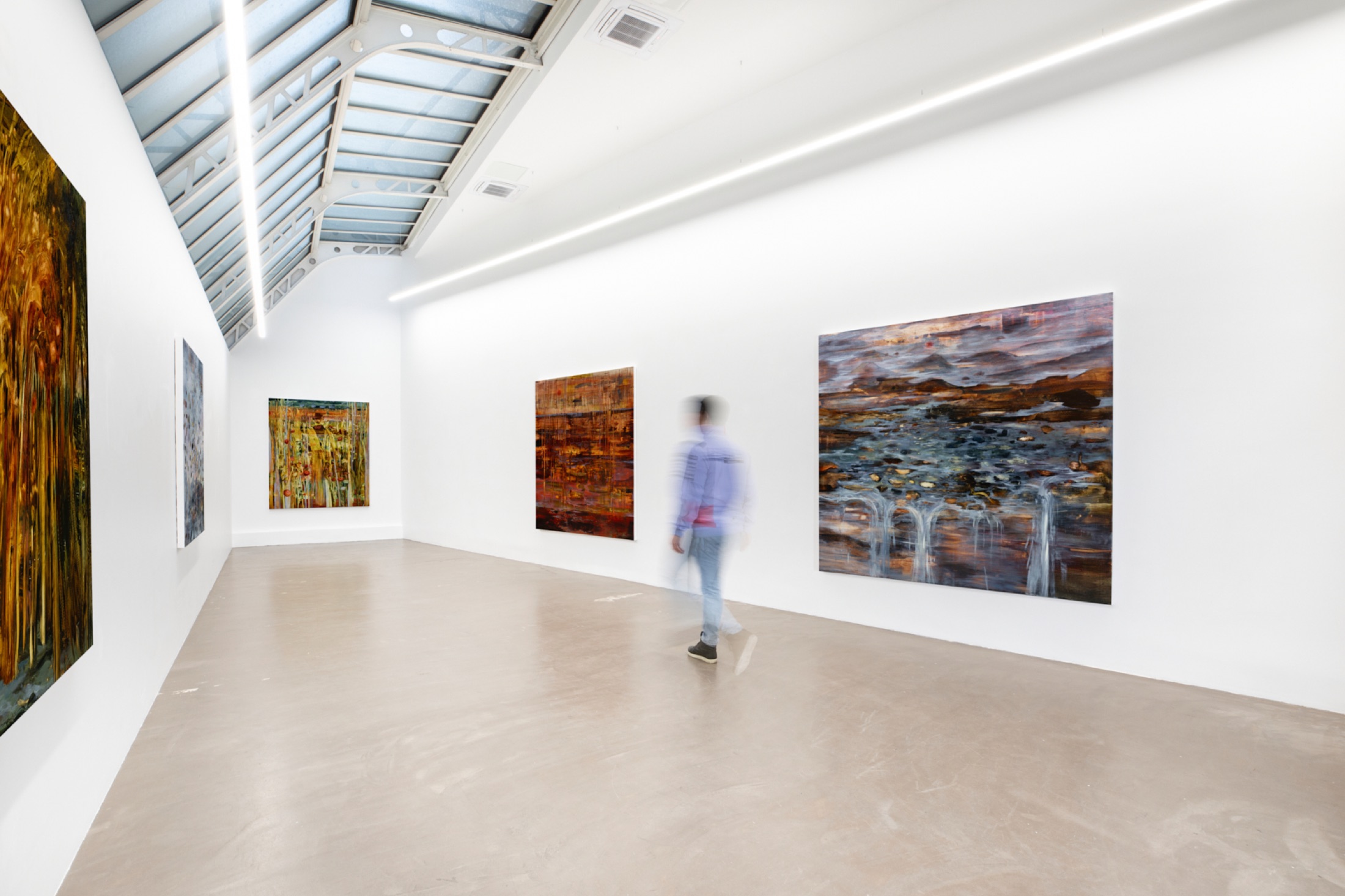Installation view of Light, Water, Place, Bremond Capela, Paris, France, 2024